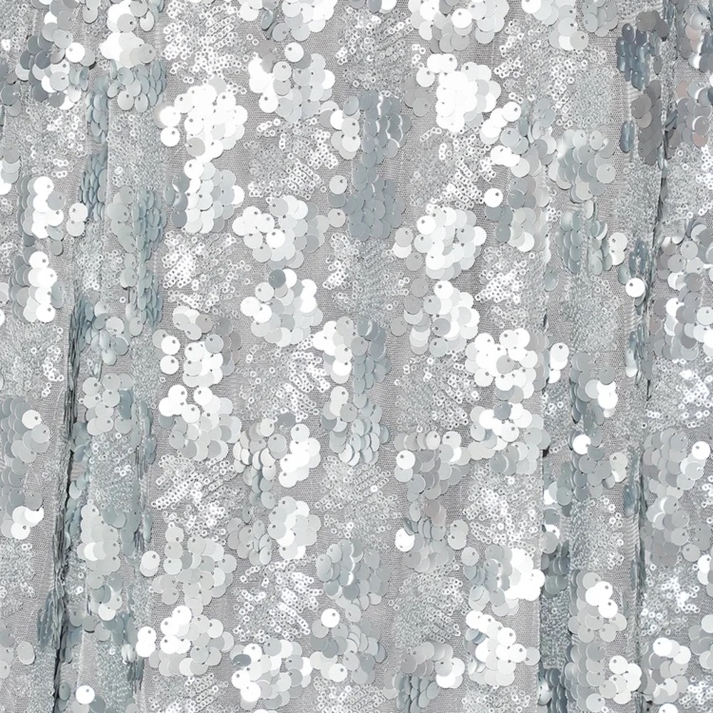 Silver Sequin Strapless Mermaid Maxi Dress - Picture 6 of 6